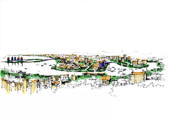 鹿回頭視角手繪設計圖