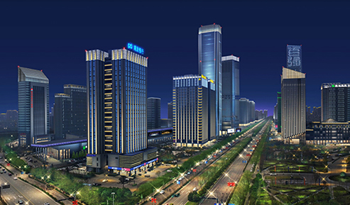 西安錦業路和唐延路夜景規劃