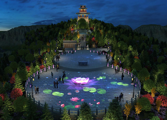 陜西佳縣白云山夜景照明規(guī)劃設(shè)計(jì)